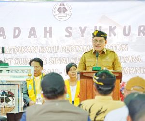 Wagub Bersama Tokoh Agama Letakkan Batu Pertama Pembangunan Rumah Pastori Gereja Toraja